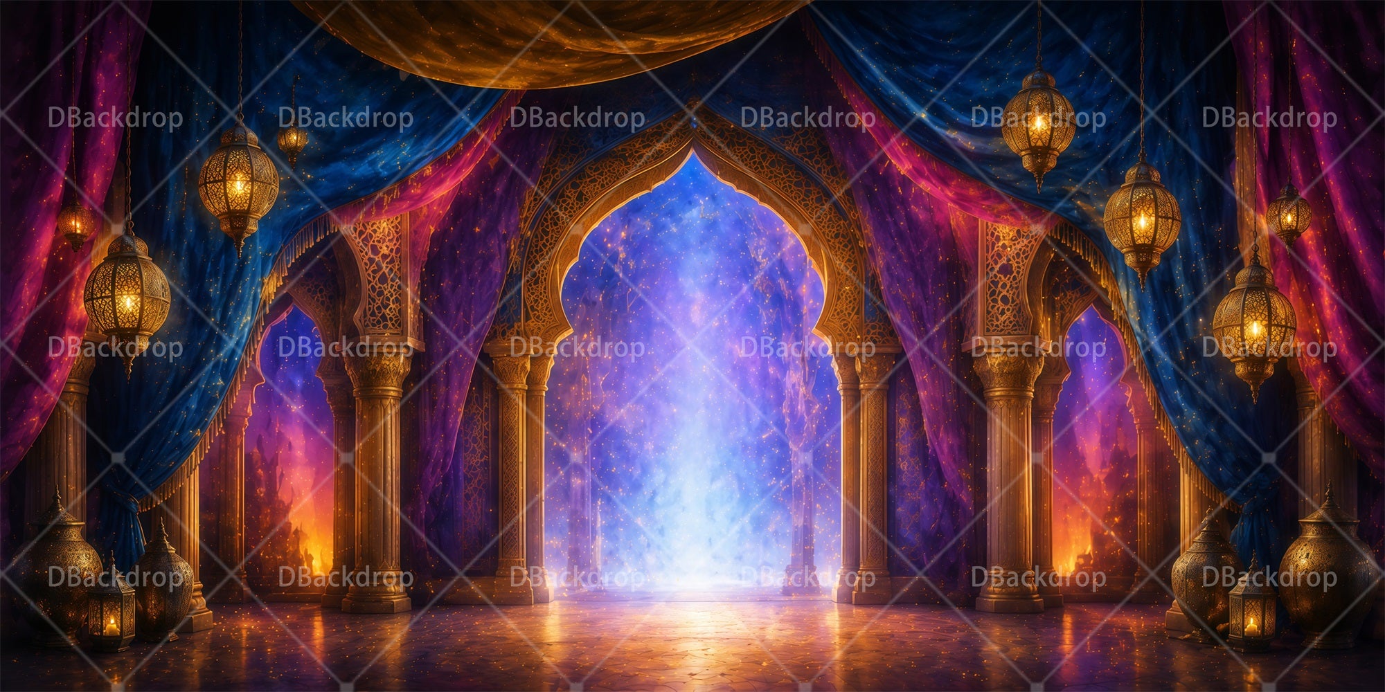 Fantasy Backdrop Luxurious Palace Scuba VBS Backdrop RR65-T8