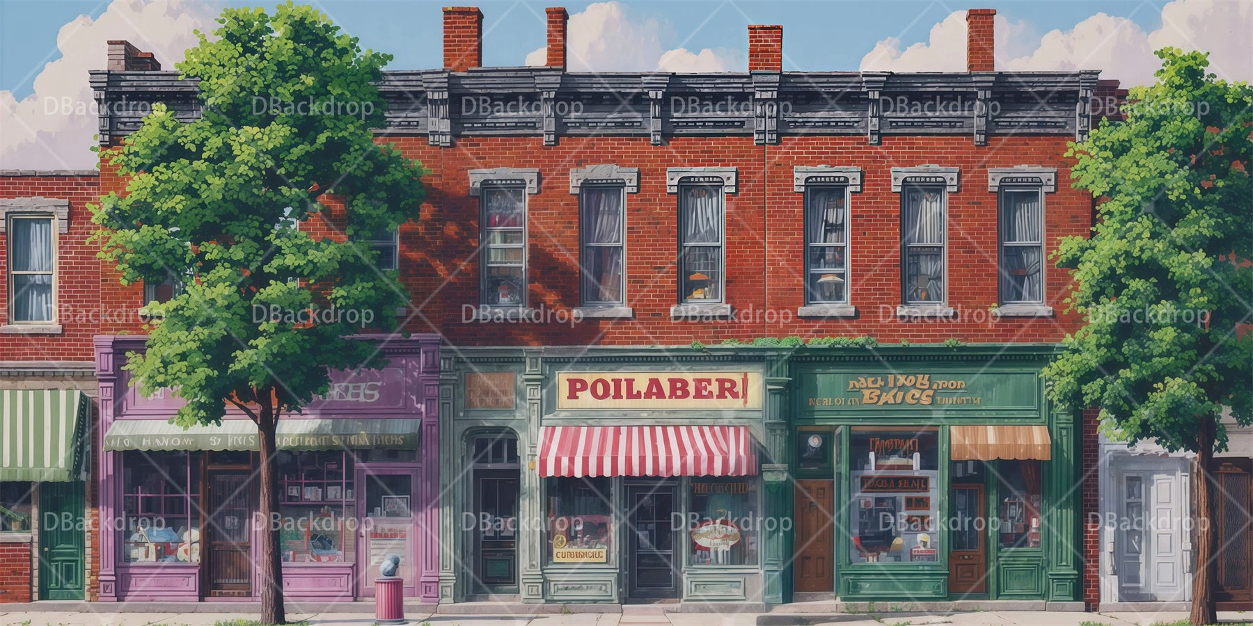 Theater Stage Backdrops Street Store Movie Theater Backdrop RR65-T91