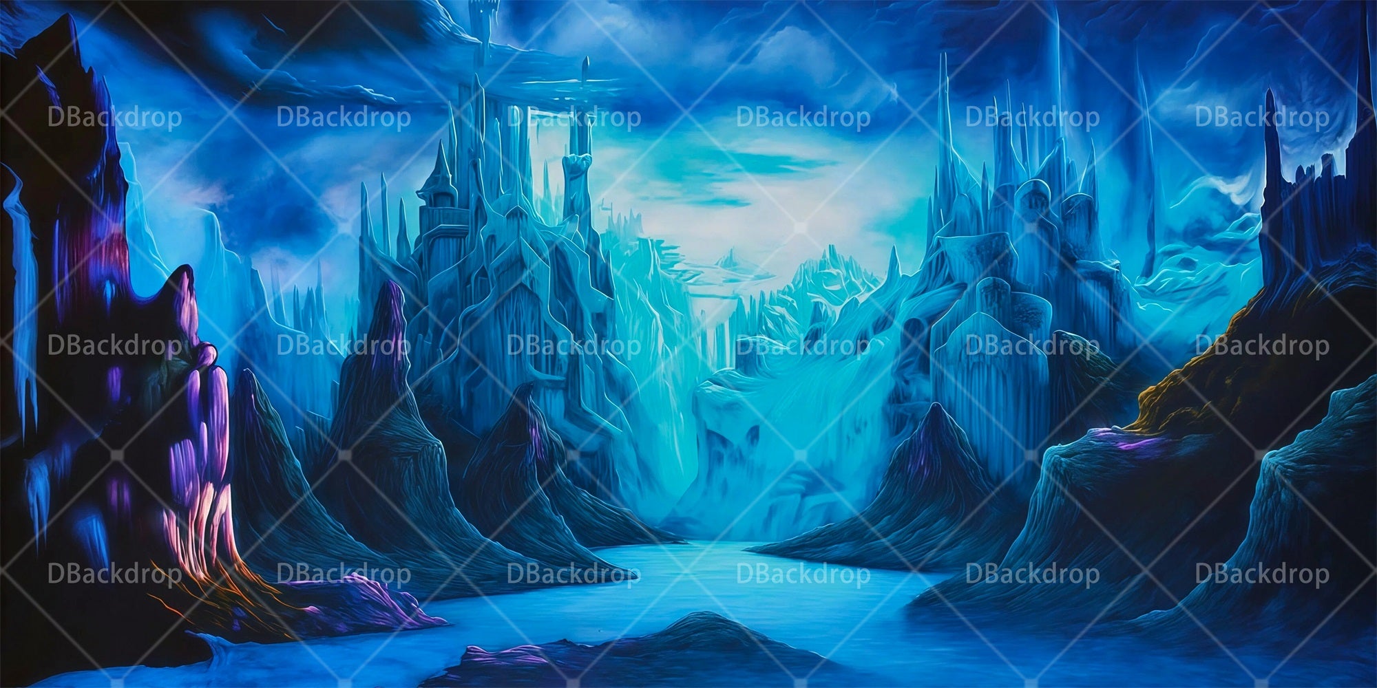 Performance Backdrop Beast's Castle Backdrop For Theater Play RR65-T96