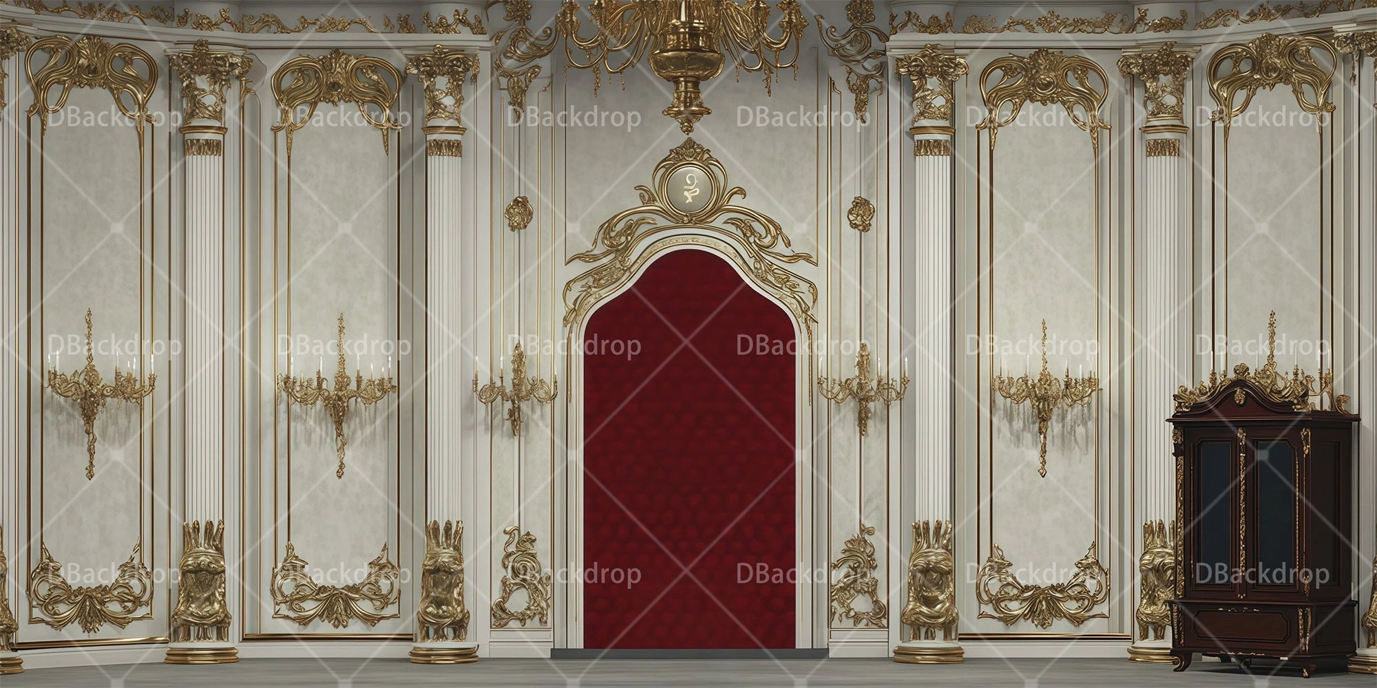 Performance Backdrop Baroque Palace Hall School Dance Backdrop RR66-T48