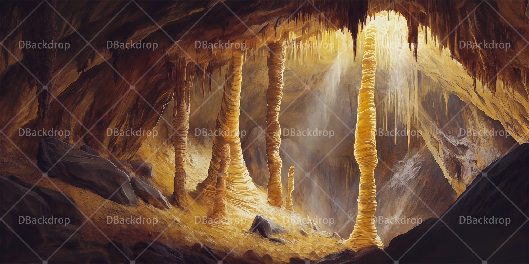 Large Stage Backdrops Hidden Cave Backdrop For Theater Play RR66-T74