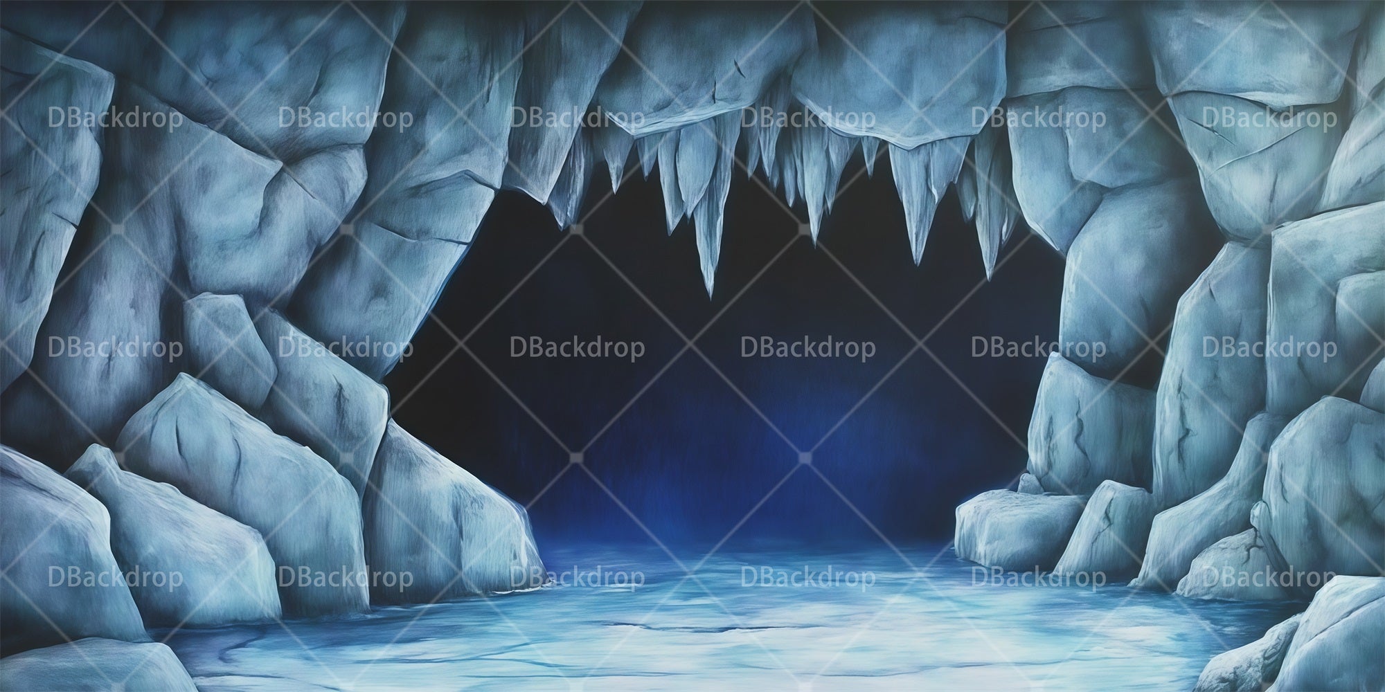 Stage Scenery Backdrops Blue Ice Cave Theater Backdrops RR66-T80