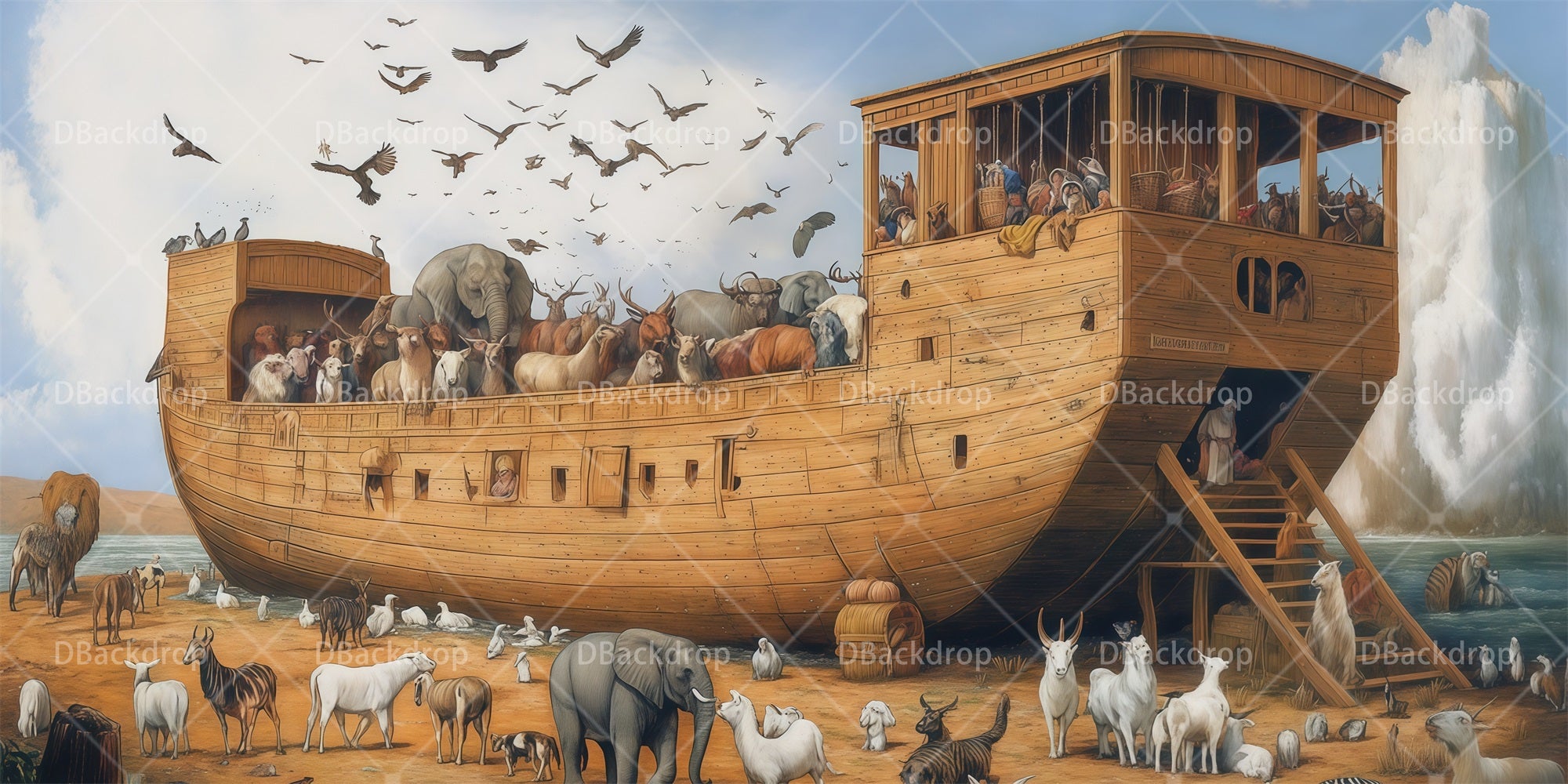 Performance Backdrop Noah Ark Landing Theater Stage Backdrops RR66-T85