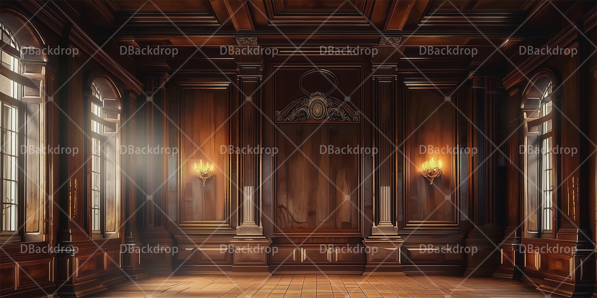 Backdrop For Theater Puritan Courtroom Large Stage Backdrops RR66-T94