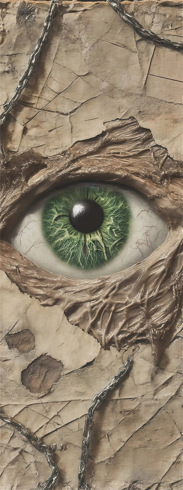 Magic Spellbook Door Creeping Flesh Wall Eyeball Halloween Bedroom Door Curtain RR67-209