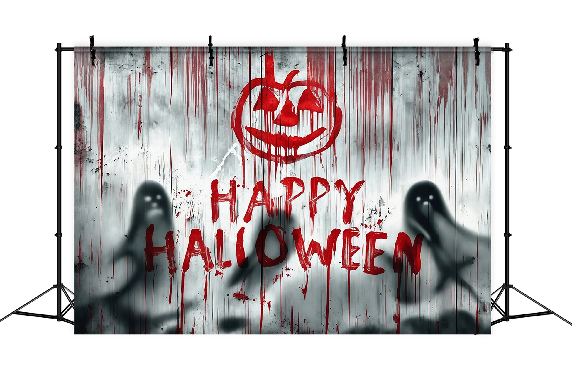 Halloween Bloody Backdrop Bloody Ghost Wall Shadows Halloween Backdrops RR67-52