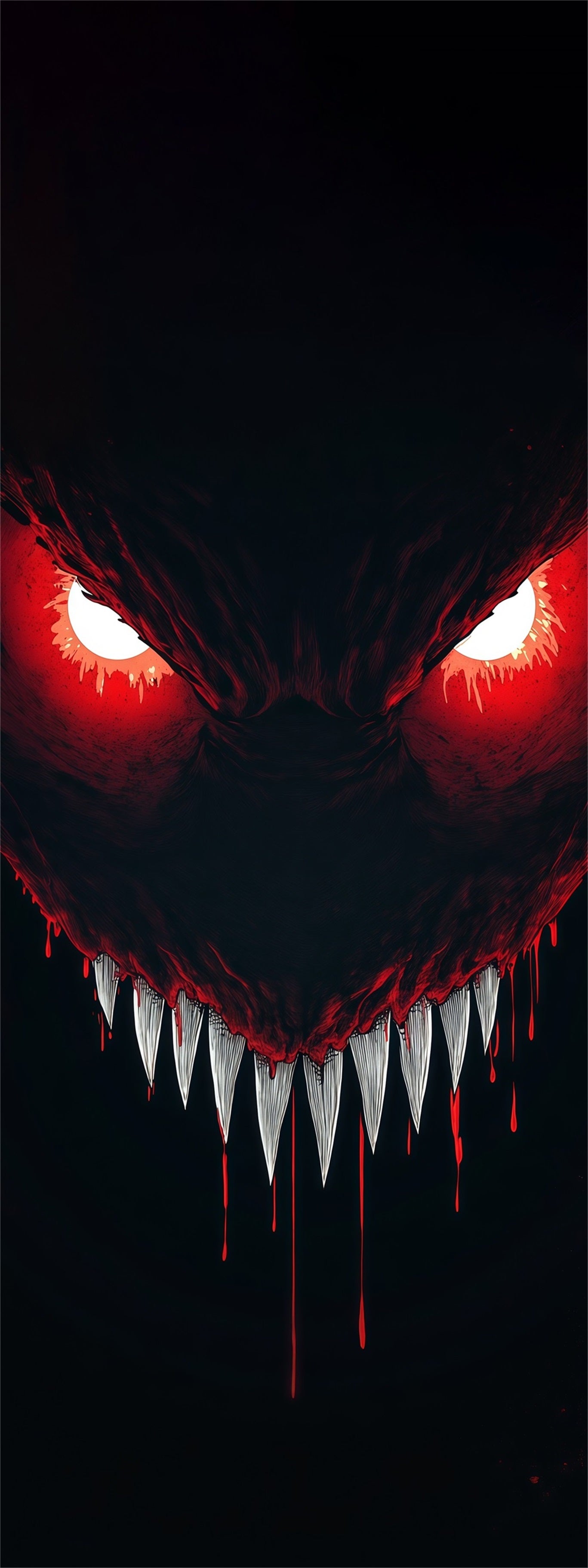 Monster Eyes Door Bloodthirsty Fanged Monster Face Spooky Door Cover RR68-9