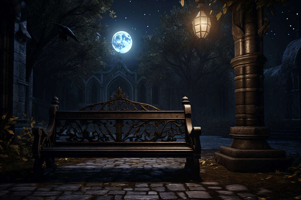 Halloween Night Moonlight Photography Backdrop RR7-33