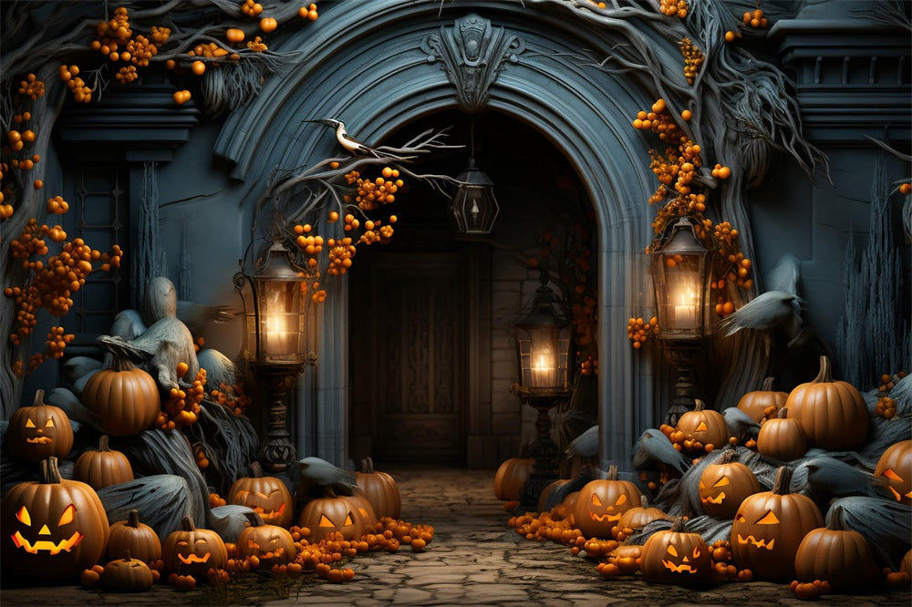 Halloween Decoration Pumpkin Photography Backdrop RR7-421