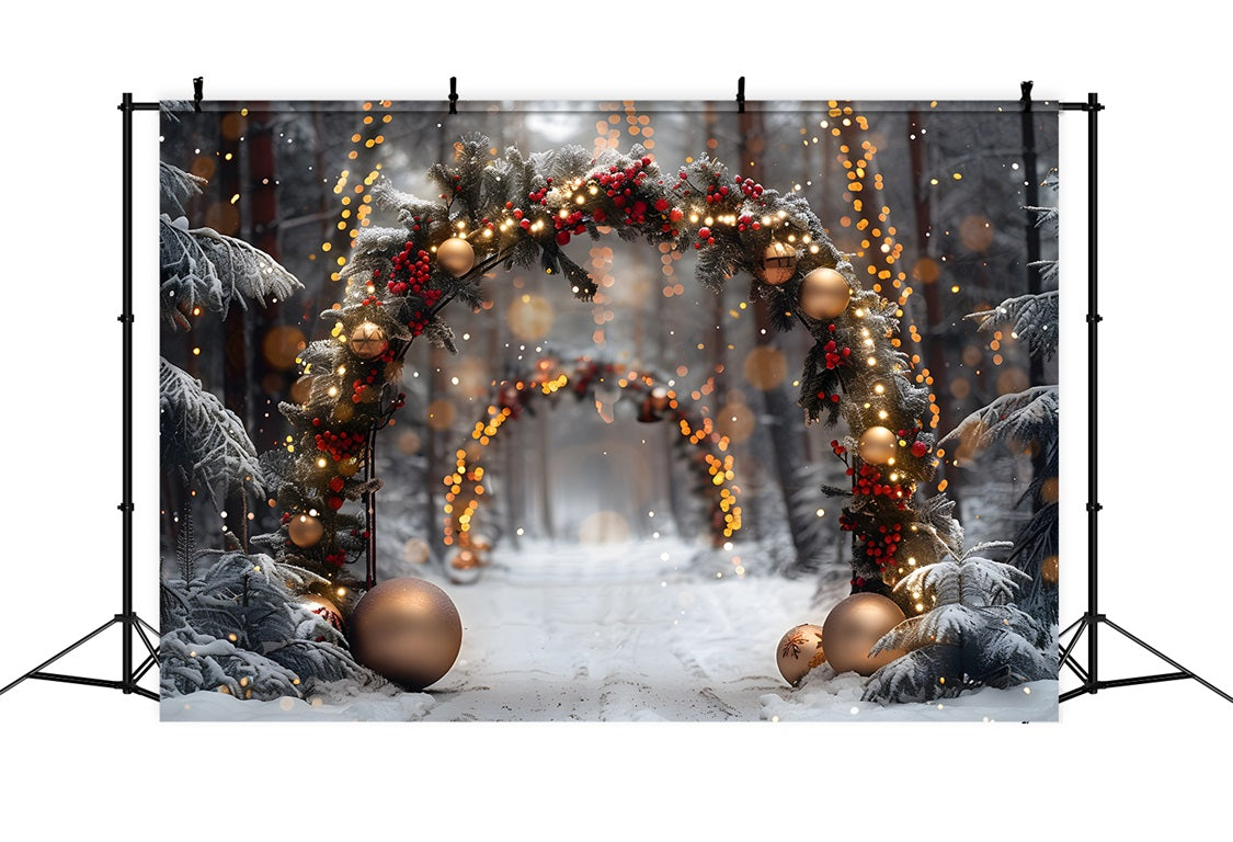 Christmas Enchanted Forest Archway Backdrop RR7-709
