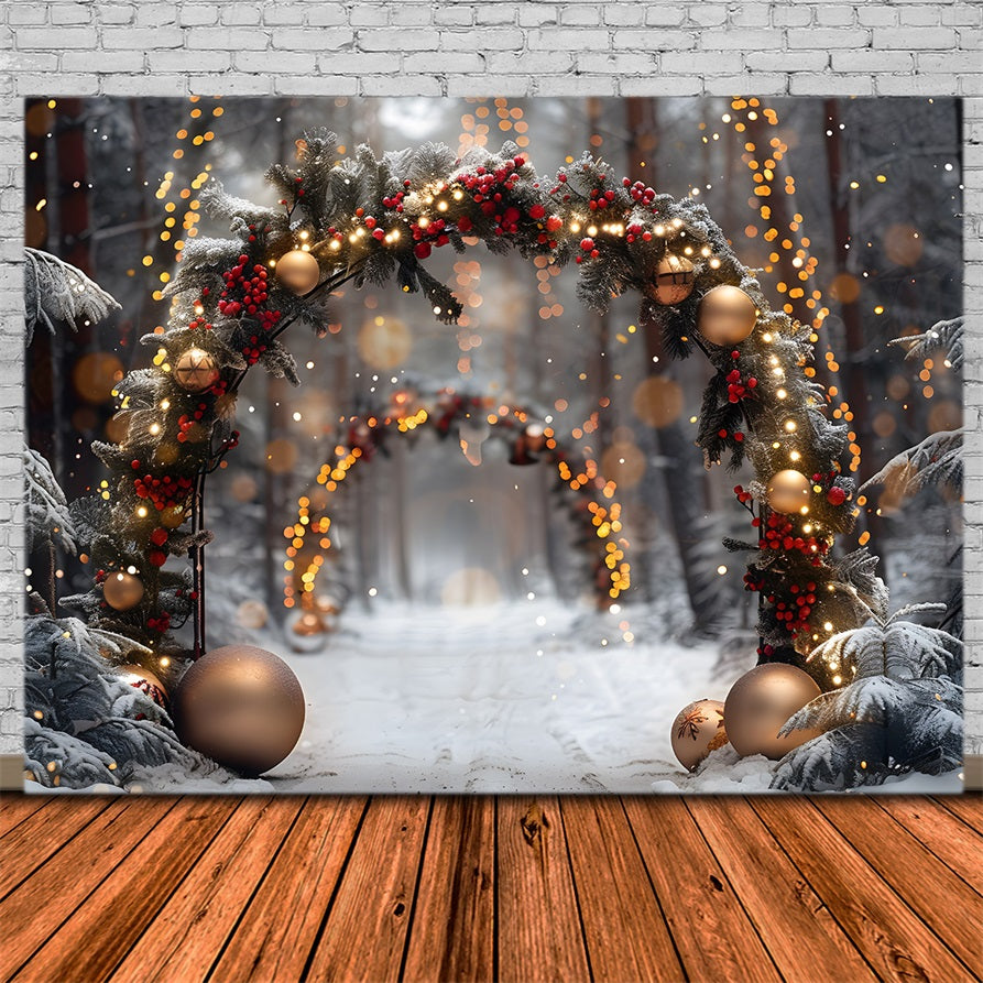 Christmas Enchanted Forest Archway Backdrop RR7-709