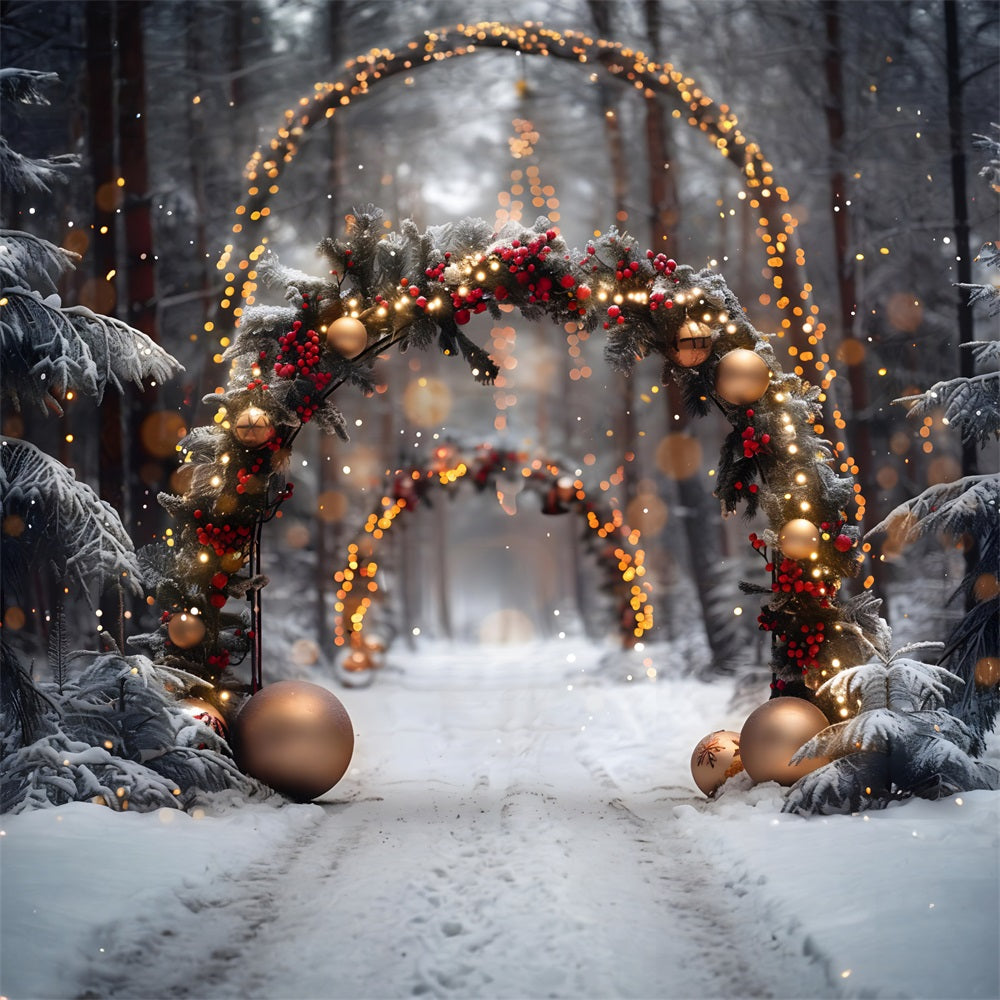 Christmas Enchanted Forest Archway Backdrop RR7-709