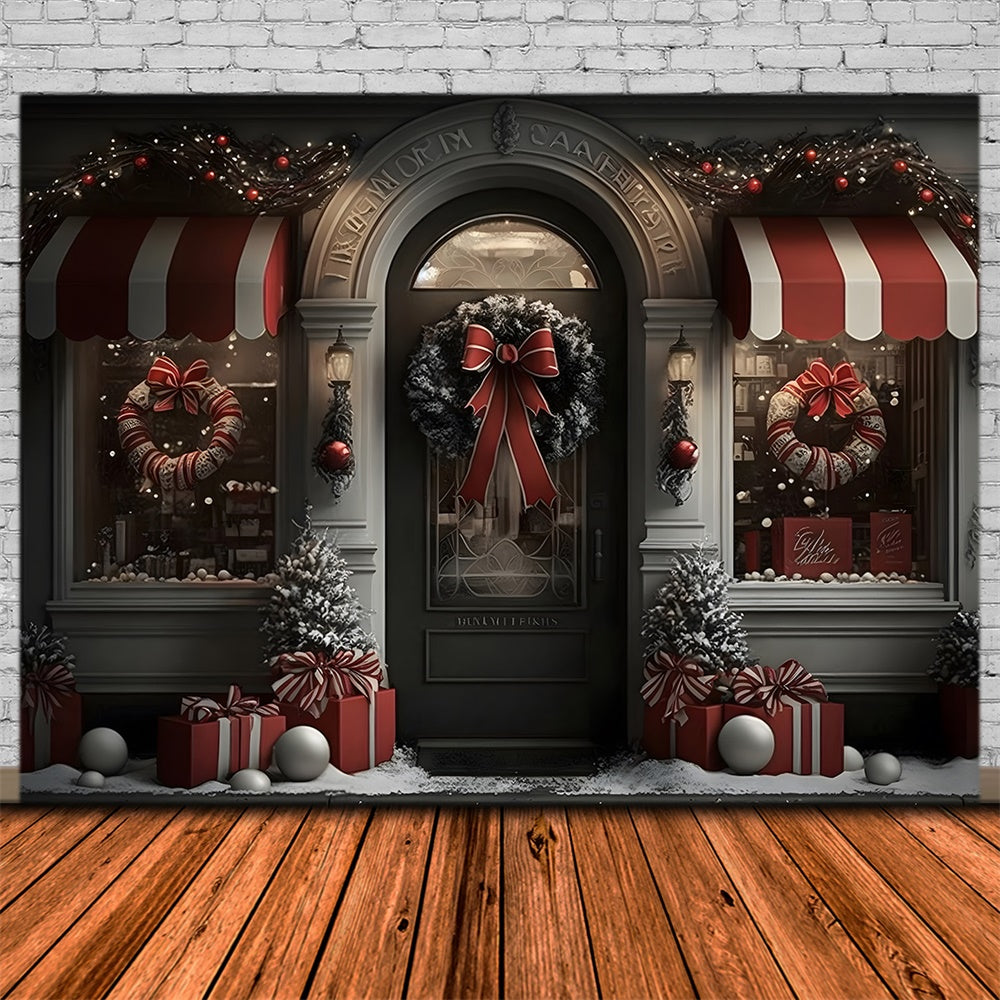 Christmas Festive Shop Window Gifts Backdrop RR8-140