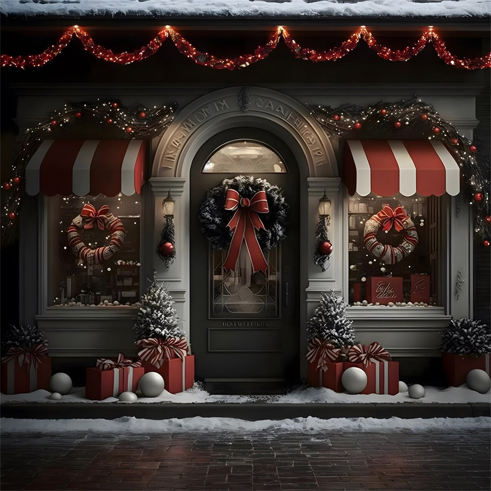 Christmas Festive Shop Window Gifts Backdrop RR8-140