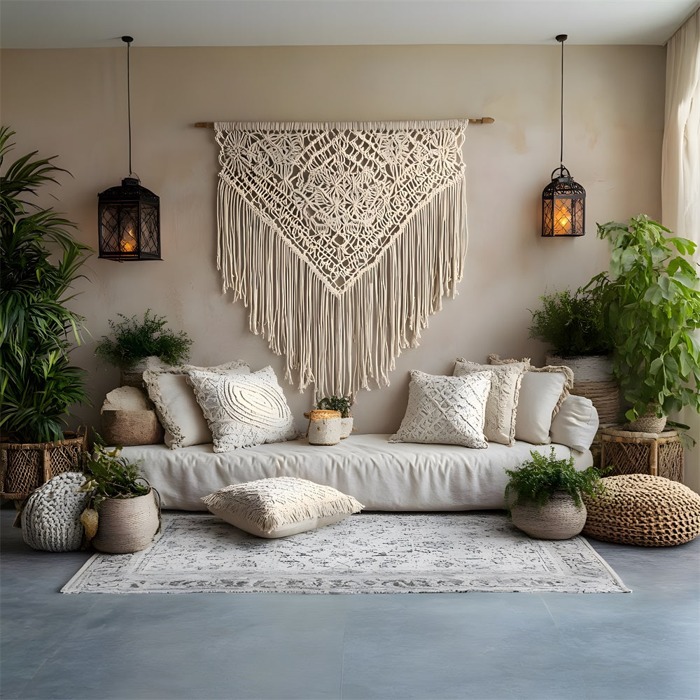 Boho Chic Macrame Lounge Backdrop RR8-475
