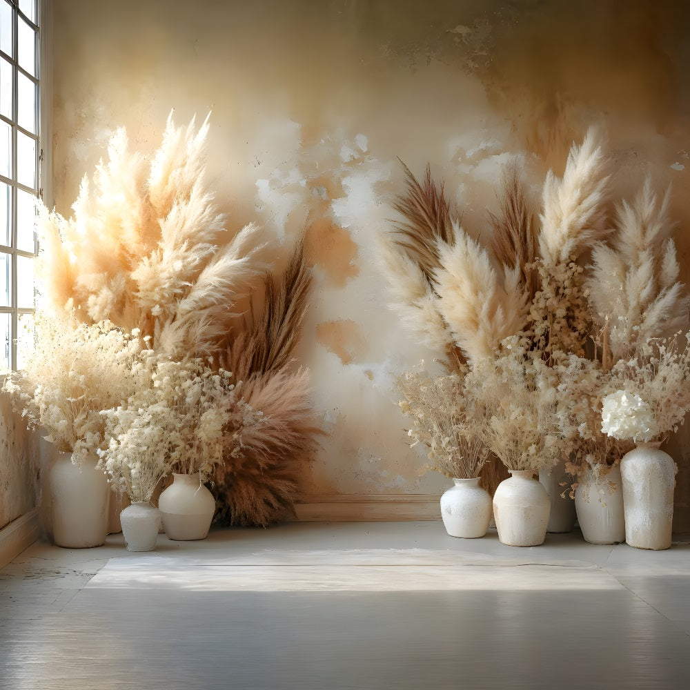 Rustic Sunshine Pampas Boho Backdrop RR8-481