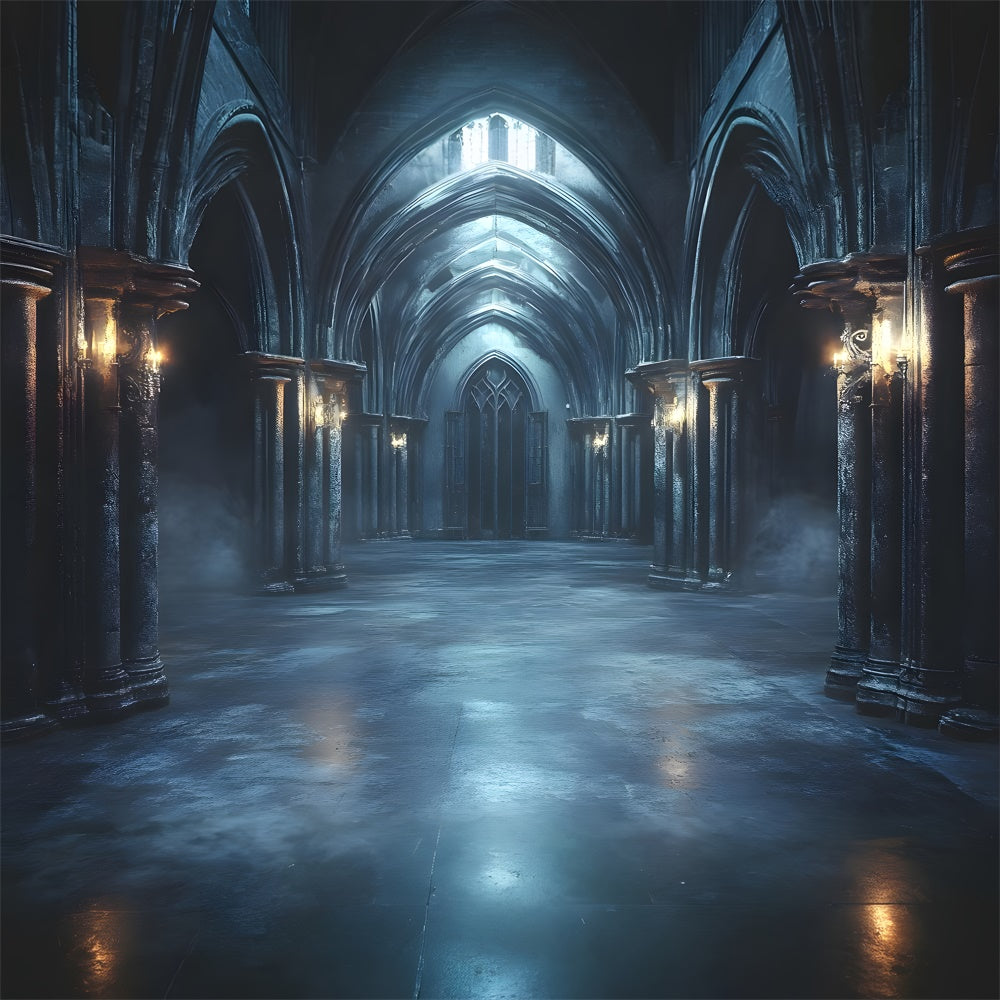 Halloween Night Scary Castle Corridor Backdrop RR9-107