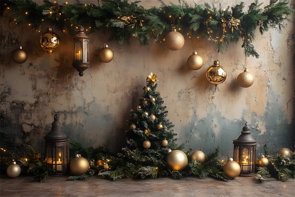 Christmas Ball Garland Decors Mottled Wall Backdrop RR9-73
