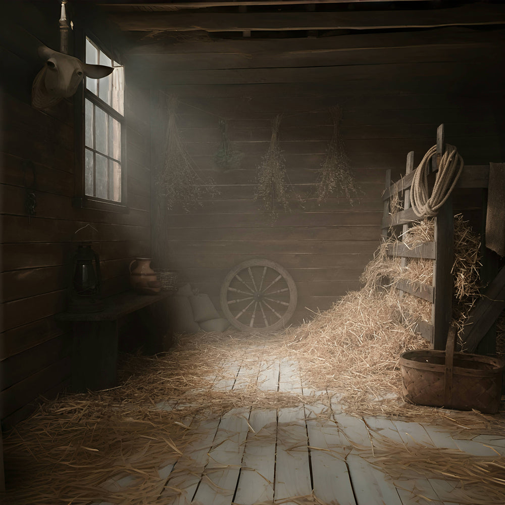 Old Barns Rural Wooden House Photography Backdrop SH-705