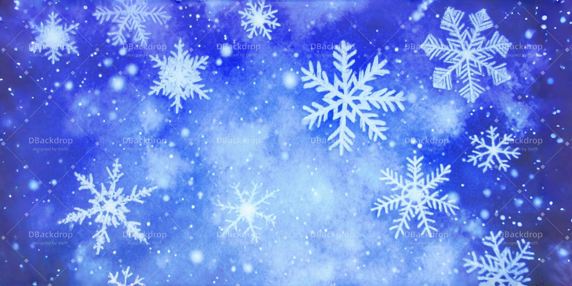 School Play Backdrop Snowflakes Falling Musical Backdrops CSH59-T47