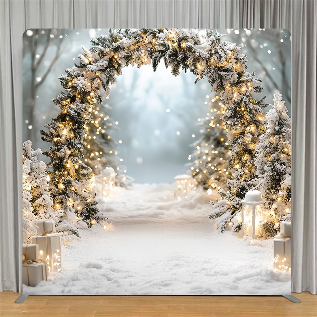 Tension Backdrop Winter Snowy Wonderland Christmas Backdrops TS-CSH6-244