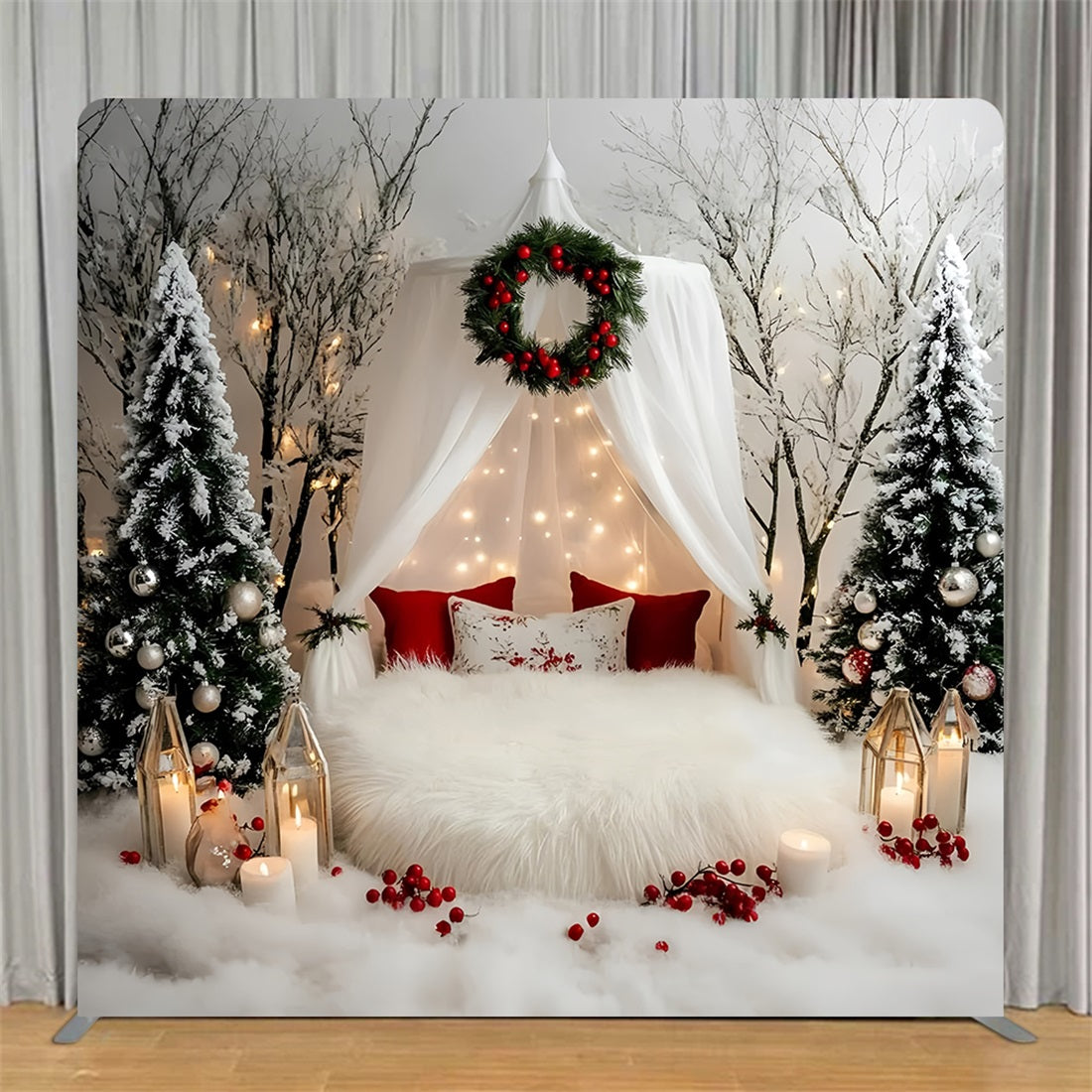 Tension Backdrops Cozy Winter Canopy Retreat Christmas Backdrop TS-GQ5