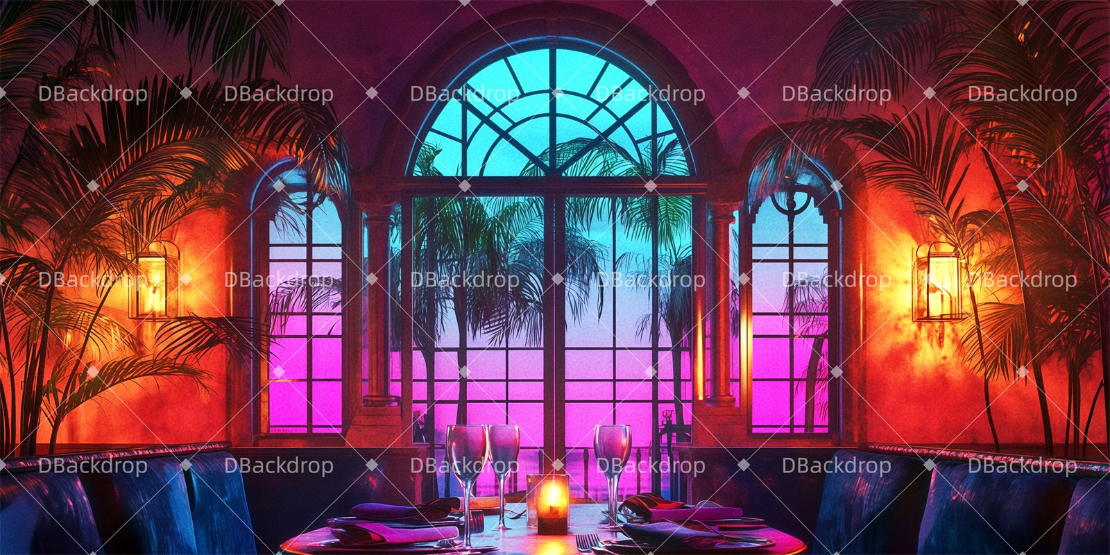 Theater Stage Backdrop Havana Café Movie Theater Backdrop TWW511-T71