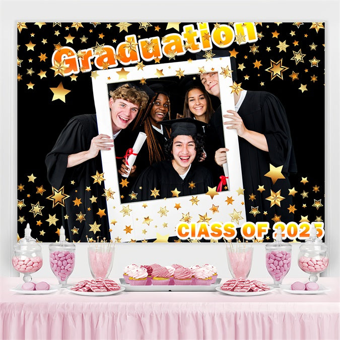 Graduation Photo Backdrop Star Celebration Personalized Party Graduation Backdrop TWW3-101