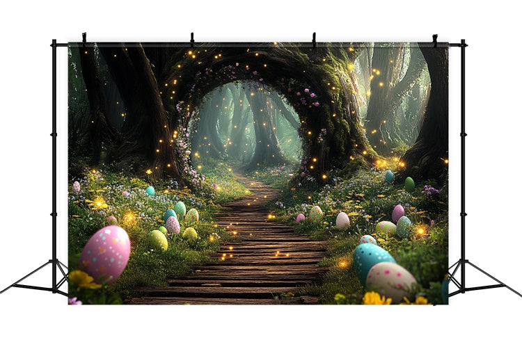 Easter Backdrop Magical Forest Egg Wonderland Backdrop TWW3-13