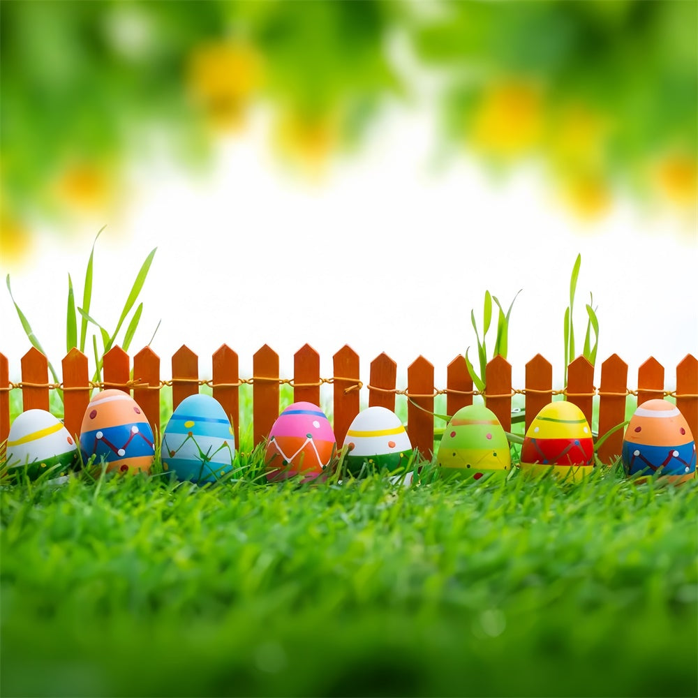 Easter Photo Backdrop Vibrant Painted Egg Display Backdrop TWW3-19