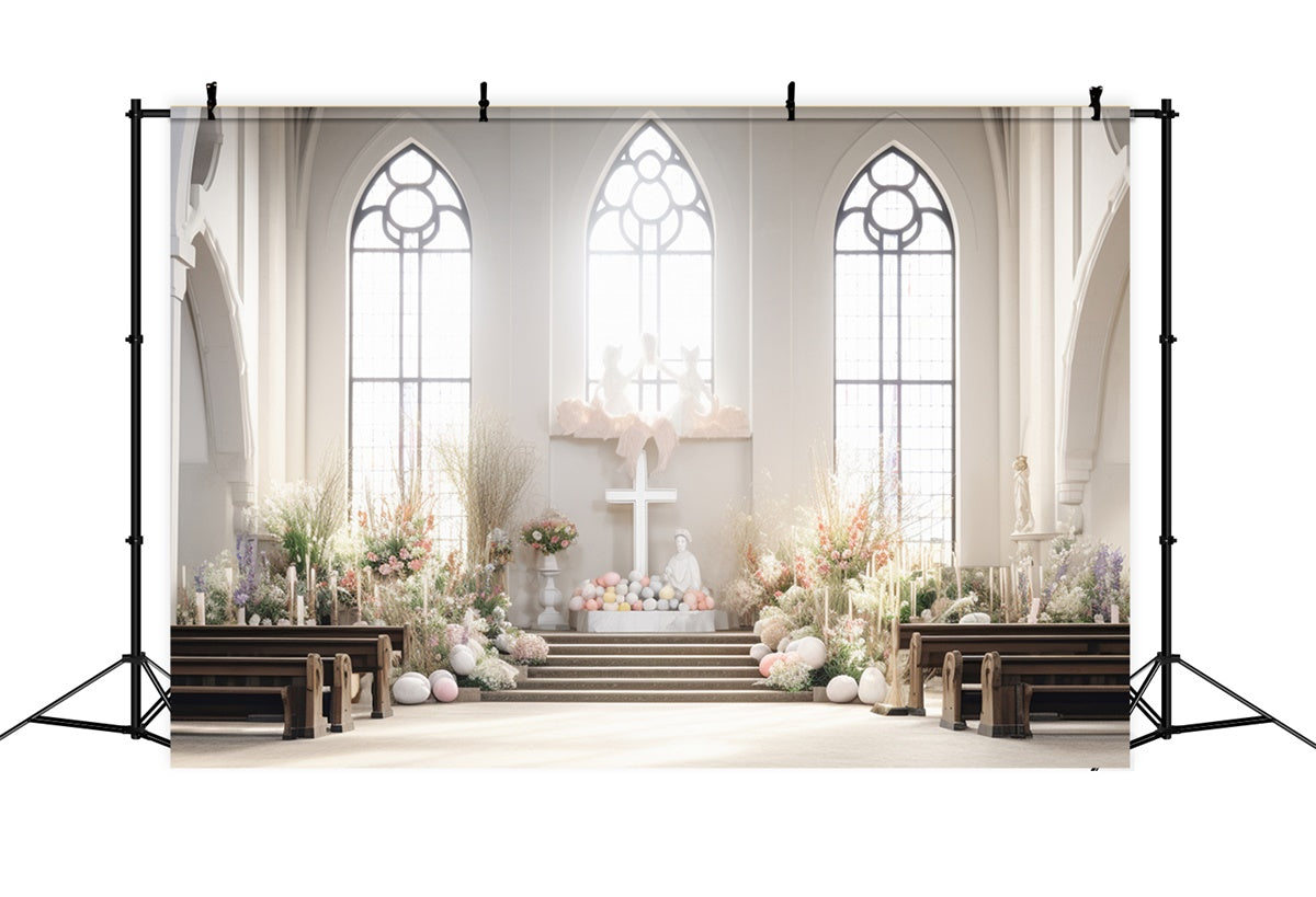 Easter Backdrops For Church Elegant Church Floral Backdrop TWW3-32