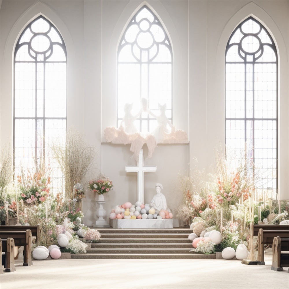 Easter Backdrops For Church Elegant Church Floral Backdrop TWW3-32