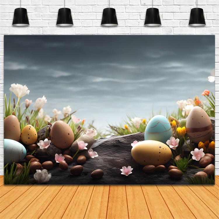 Easter Backdrops Photography Soft Pastel Rustic Egg Backdrop TWW3-34
