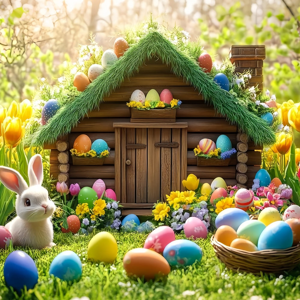 Easter Backdrop Pastel Egg Charming Cottage Backdrop TWW3-38