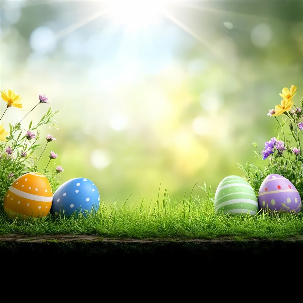 Easter Backdrops Photography Wildflower Meadow Egg Backdrop TWW3-40