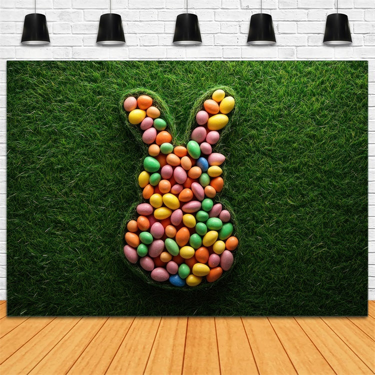 Easter Photo Backdrop Ideas Fun Bunny Egg Pattern Backdrop TWW3-46
