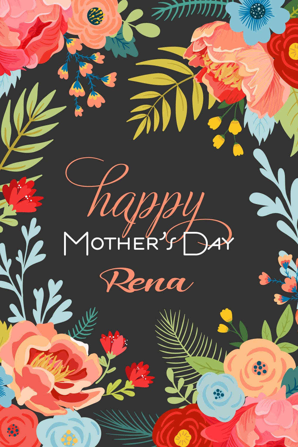 Mothers Day Backdrop Floral Art Customized Backdrop TWW4-12