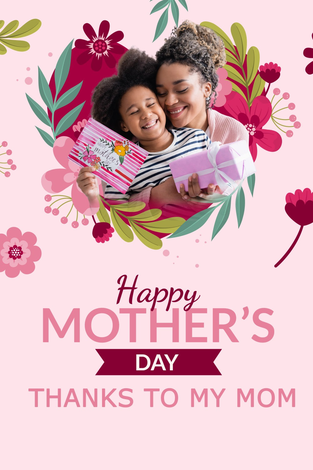 Backdrops For Mothers Day Blush Pink Petals Personalized Backdrop TWW4-14