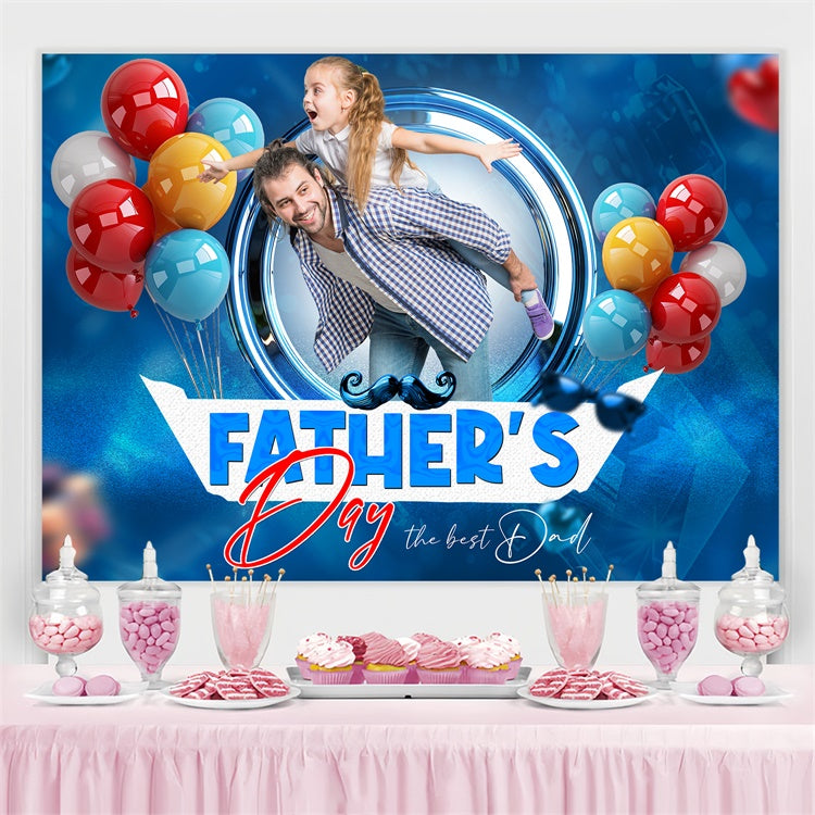 Backdrop Fathers Day Floating Balloons Personalized Backdrop TWW4-77