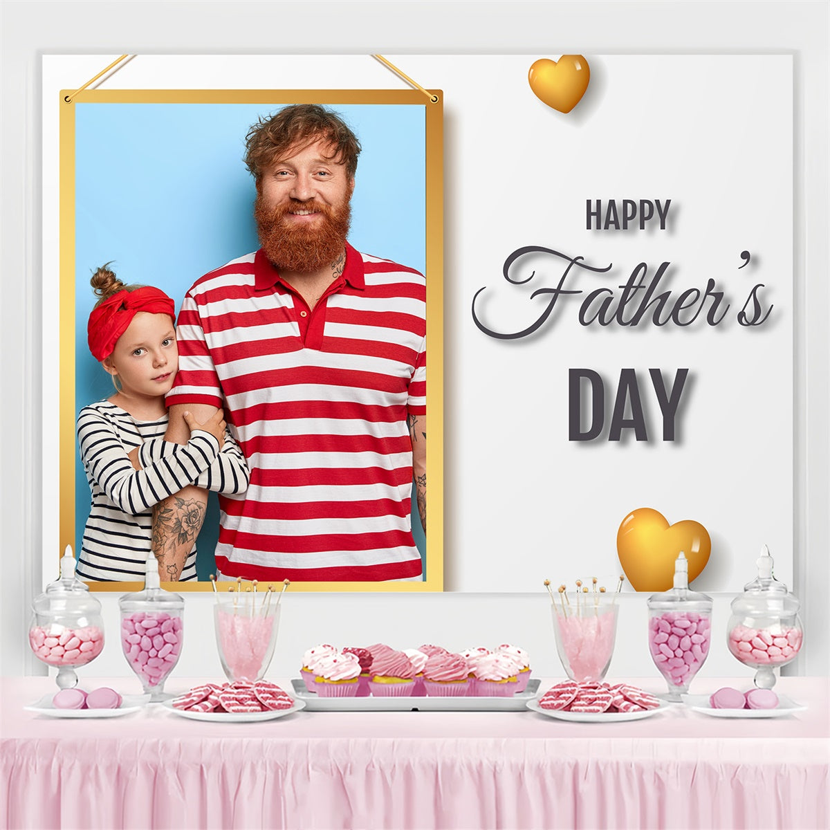 Father's Day Backdrop Stylish Hanging Frame Customized Backdrop TWW4-84