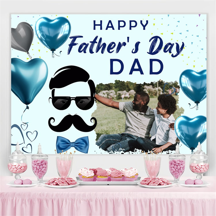 Backdrop Father's Day Heart Balloons Cartoon Custom Backdrop TWW4-93