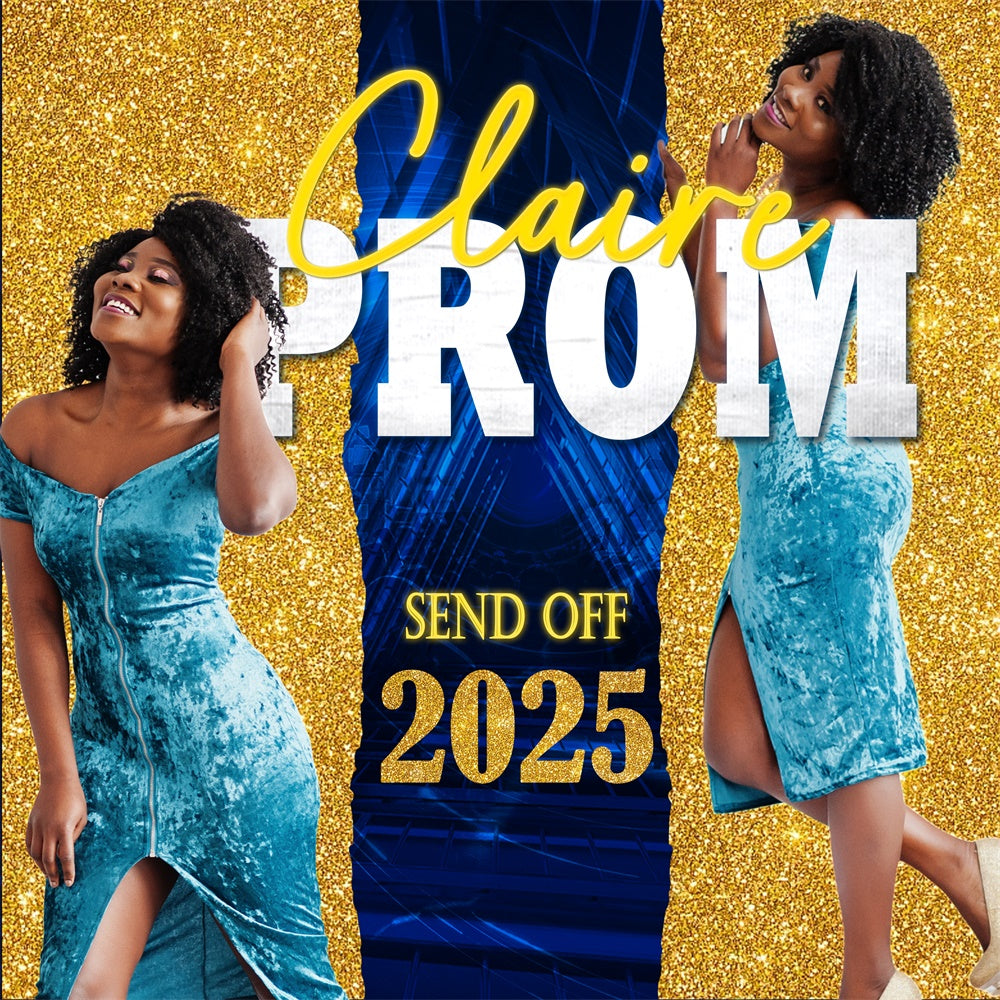 Custom Graduation Backdrop Shiny Gold Sequin Party Graduation Backdrop TWW5-32