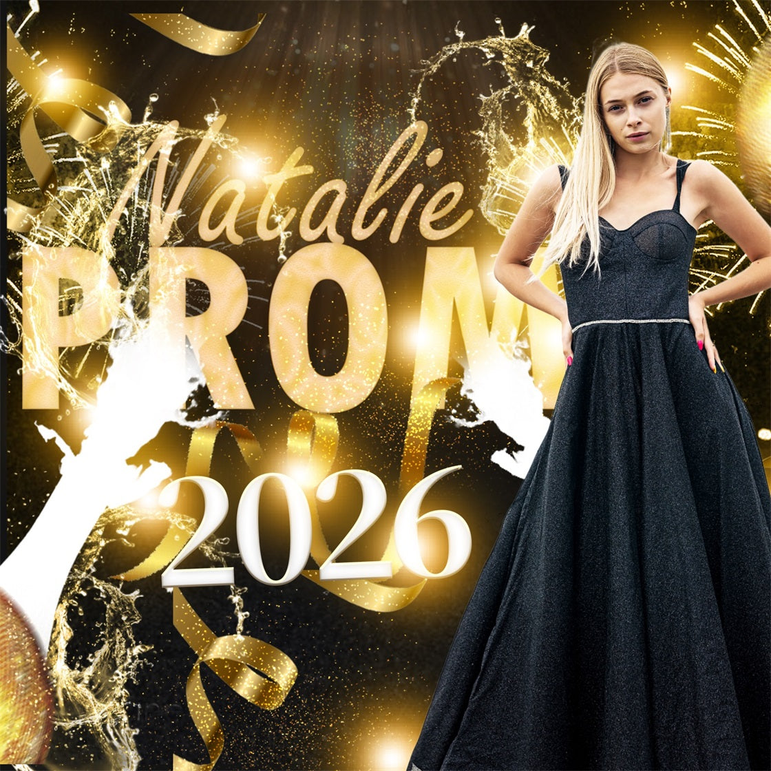 Prom Backdrop Champagne Sparkle Splash Customized Party Graduation Backdrop TWW5-42