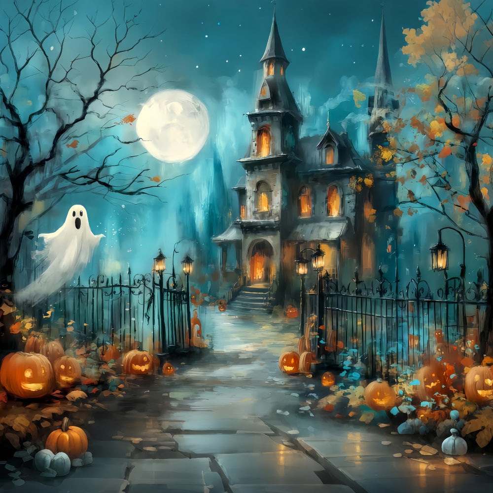 Haunted Mansion Backdrop Haunted Mansion Ghostly Pathway Halloween Backdrop TWW510-11