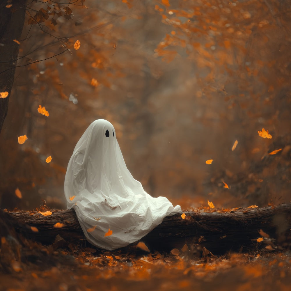 Halloween Ghost Backdrop Autumn Forest Lonely Ghost Spooky Halloween Backdrop TWW510-48