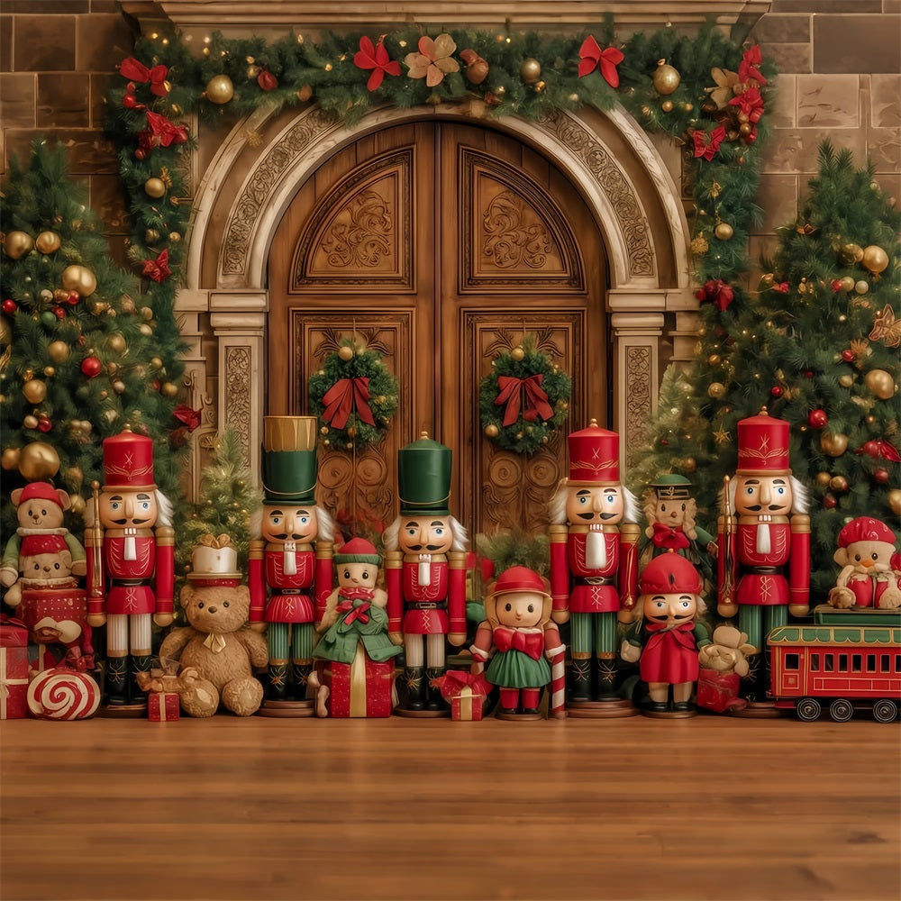 Nutcracker Backdrops Nutcracker Toy Soldier Display Christmas Backdrop Ideas TWW510-85