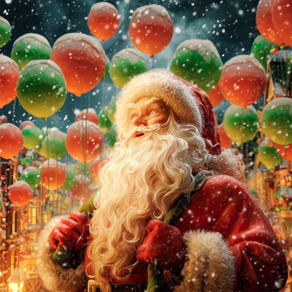 Santa Claus Backdrop Santa Balloons Winter Parade Christmas Backdrops Sale TWW510-92