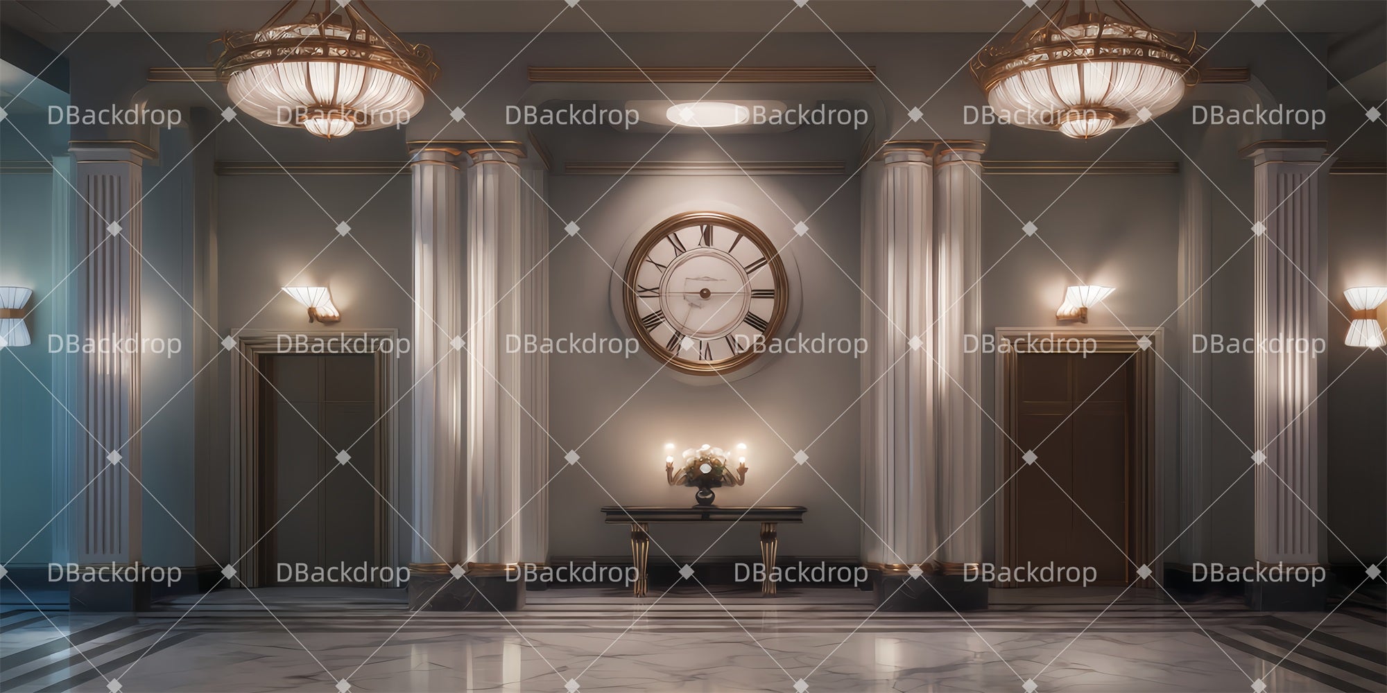 Dance Backdrop Bank Interior Professional Stage Backdrops TWW510-T39