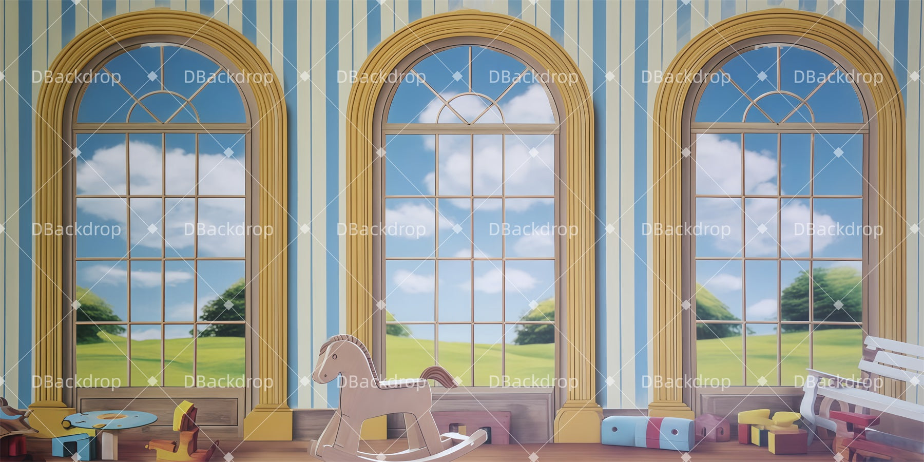 Movie Theater Backdrop Magical Chalk World Theater Stage Backdrop TWW510-T42