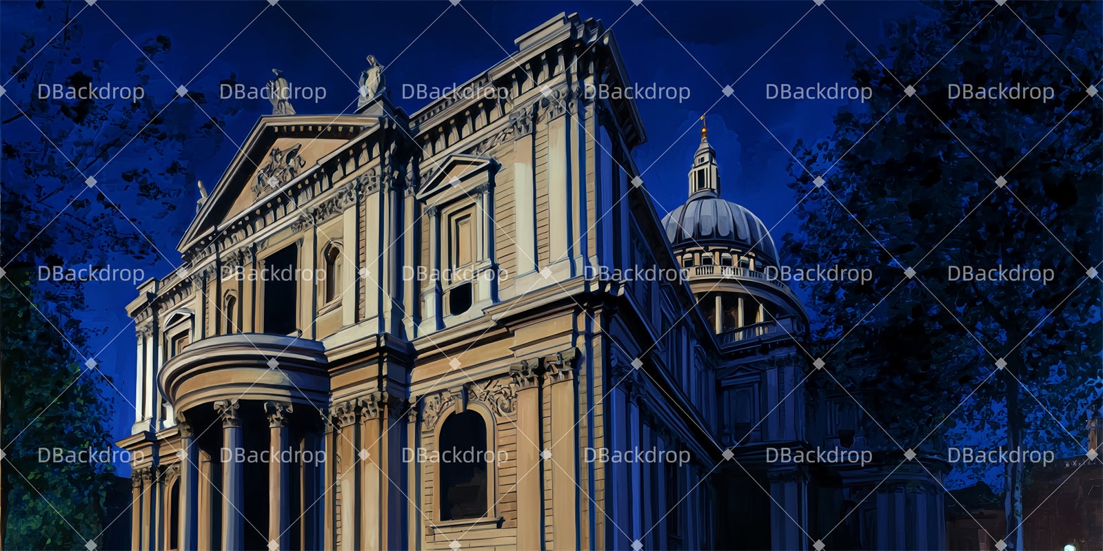 Theater Stage Backdrop St.Paul's Cathedral Steps Performance Backdrops TWW510-T43